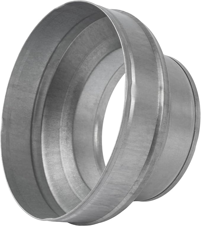 8" to 6" Inch Galvanized Steel Round Duct Reducer - Image 3