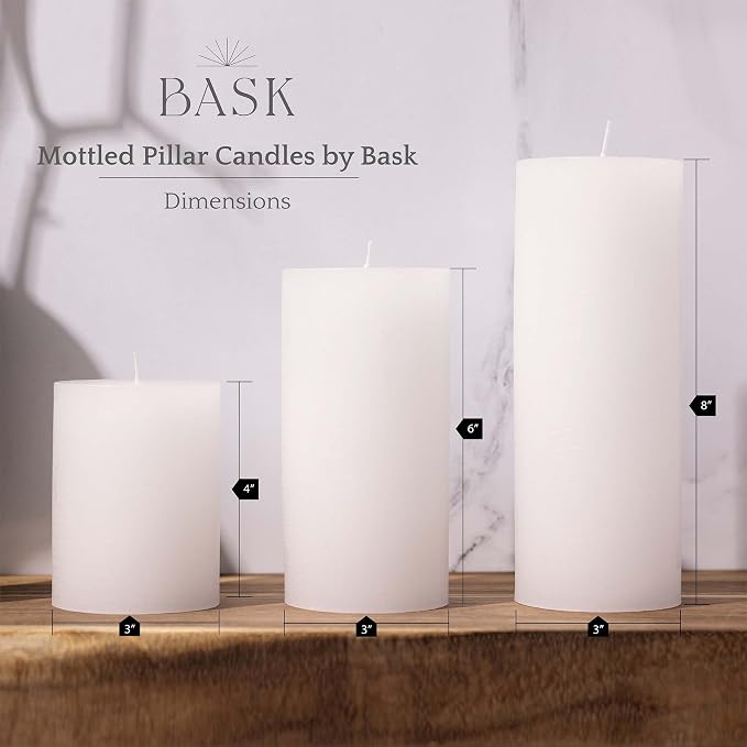 BASK Mottled Pillar Candles - Image 2