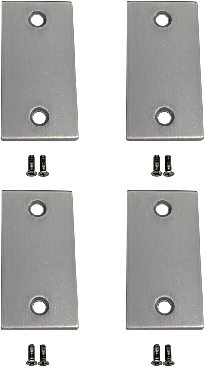Stainless Steel Door Strike Filler Plate, 2-1/4" x 1-1/8", US32D Stainless Steel by QCAAHardware