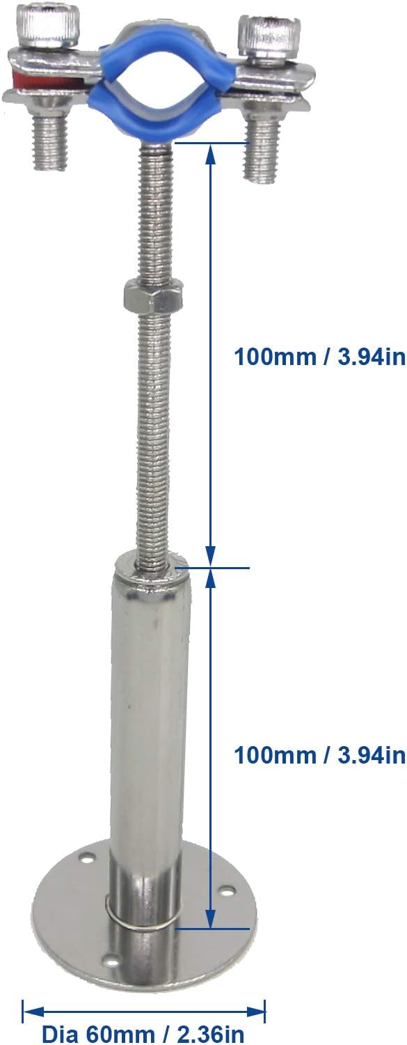 Stainless Steel Adjustable Pipe Clamp Bracket - Image 2