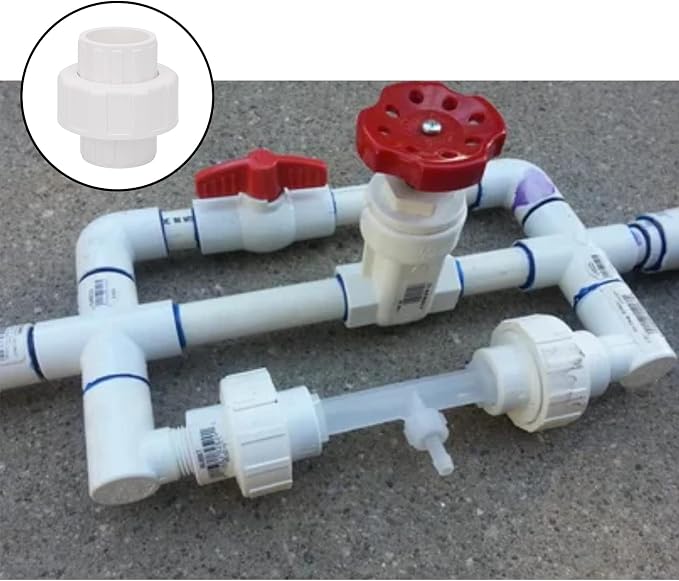 4Pcs 1" PVC Union Coupling Pipe Fitting 1Inch PVC Slip Union PVC Adapter - Image 6