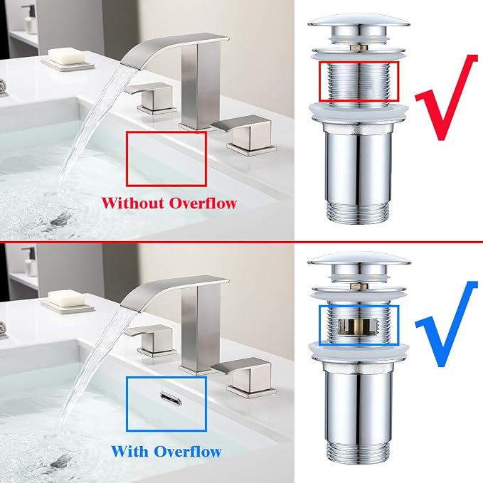 RANDOM Brass P Trap with Bathroom Sink Stopper Kit Without Overflow, Chrome - Image 3