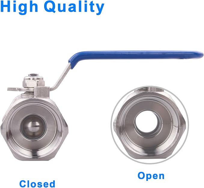 DERNORD Stainless Steel Ball Valve 1PC Type 1 Inch NPT Standard Port - Image 5