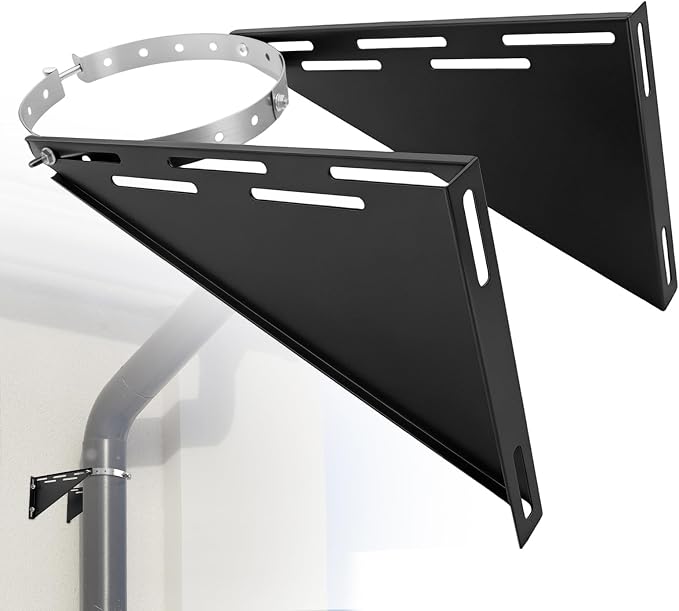 Adjustable 10" Chimney Pipe Wall Support Bracket by XSKLBZA