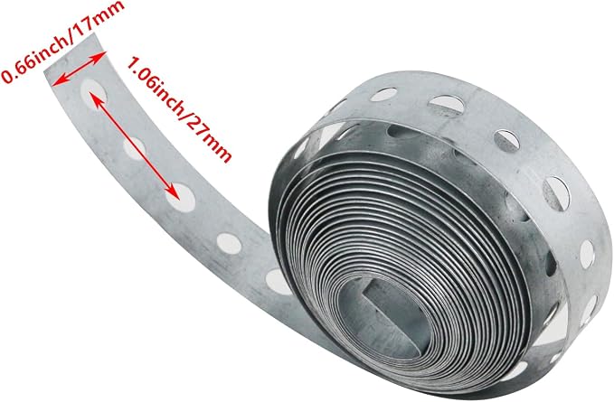 Galvanized Metal Pipe Strap 10-Feet Bendable Pipe Hanger | Thin Metal Strapping - Image 3