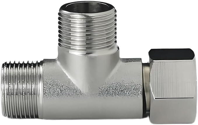 Brass 3/8" or 9/16" T-Type 3-Way Tee Splitter | 3-way pipe adapter by Unknown