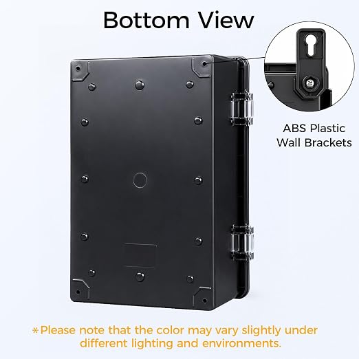LeMotech Junction Box IP67 Waterproof Electrical Box ABS Plastic Hinged Shell - Image 5