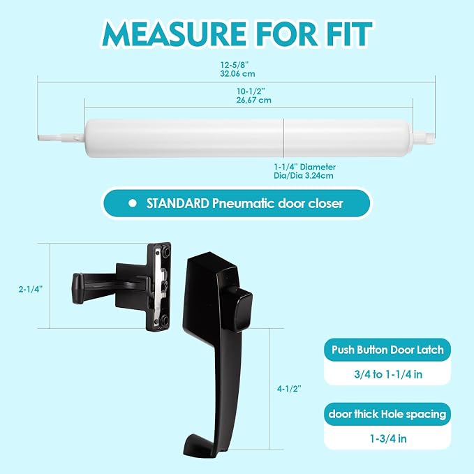 Screen and Storm Door Closer Kit, All in ONE, Closer - Image 7