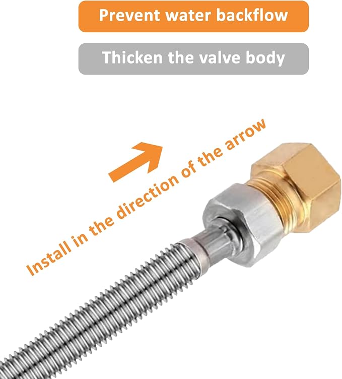 2Pcs One Way Brass Check Valve Non Return 1" Female to 1" Male Thread Backflow - Image 7