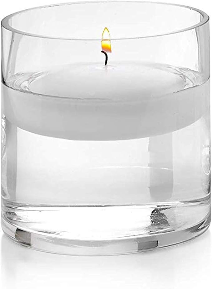 WGV Cylinder Vase, Floral Container, Glass Candle Holder Centerpiece Planter - Image 4