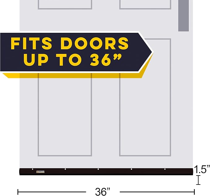 Xcluder 36" Low-Profile Door Sweep, Dark Bronze 2-Pack – Seals Out Rodents & - Image 3