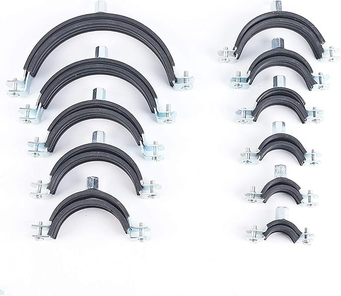 5 PCS Split Ring Pipe Hanger Heavy Duty Adjustable Pipe Bracket Clamp Wall - Image 6