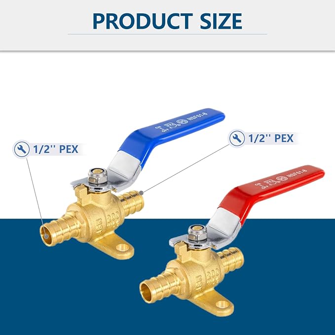 4PACK GUOFIS 1/2" PEX Crimp Full Port Ball Valve - Image 4