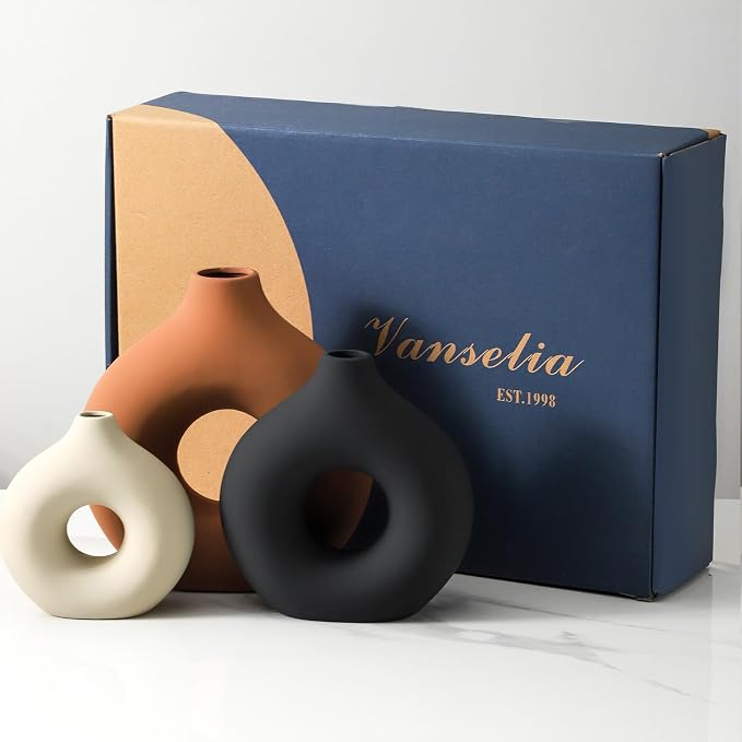 Vanselia Ceramic Vase Home Table Decor - Image 6