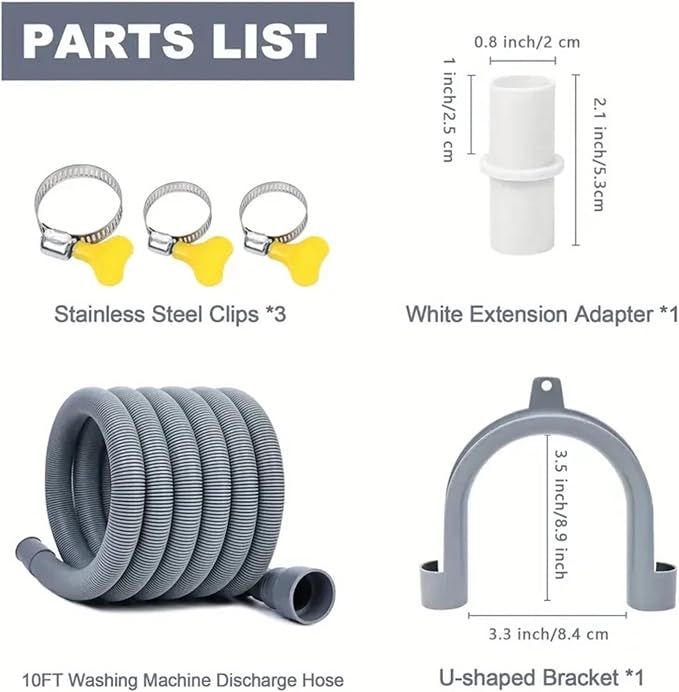 Washing Machine Drain Hose Flexible Dishwasher Drain Hose Extension Kits - Image 6
