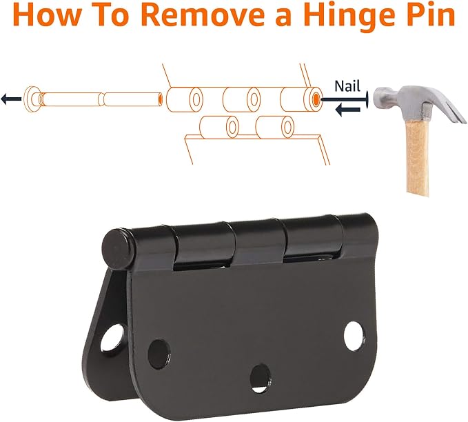 Amazon Basics Sturdy Rounded 5/8 Radius Interior Door Hinges - Image 4