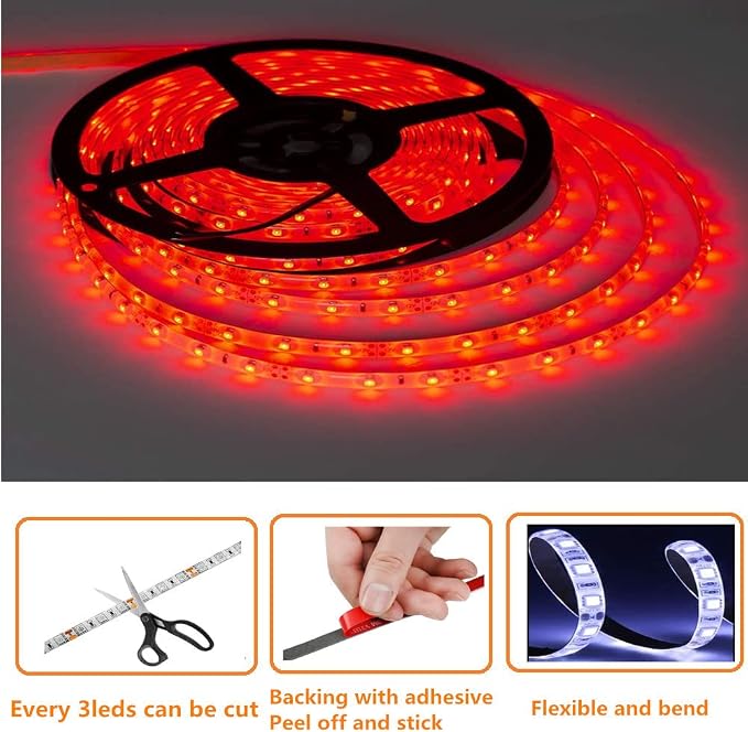 LED Boat Strip Lights, 32.8FT Red Marine Pontoon Led Lights, Waterproof | Boat - Image 4