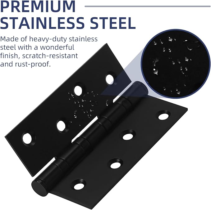 6 Pack Ball Bearing Door Hinges - Image 3