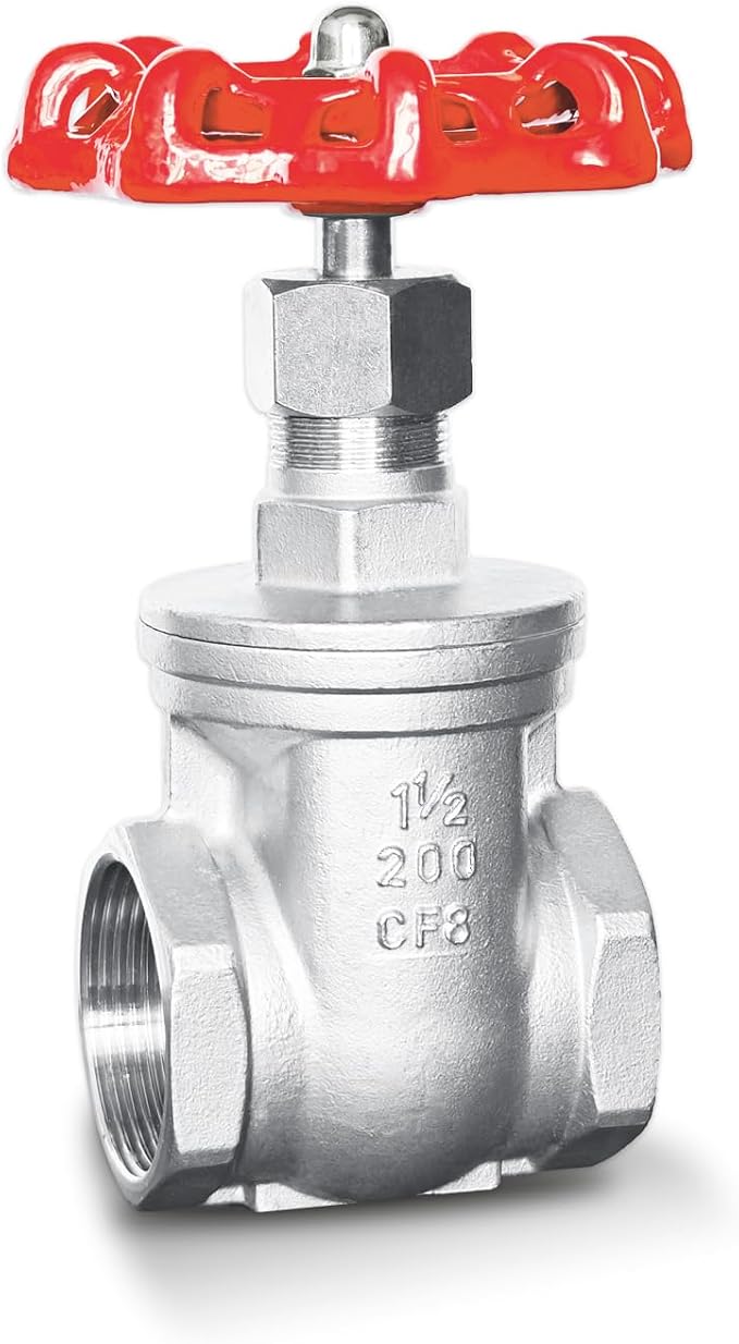 1-1/2" NPT Gate Valve, Heavy Duty Stainless Steel Female Thread DN40 | Manual by SYWUWV