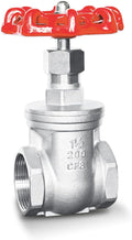 1-1/2" NPT Gate Valve, Heavy Duty Stainless Steel Female Thread DN40 | Manual by SYWUWV