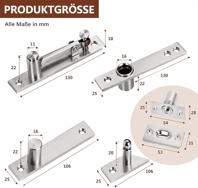 Heavy Duty Pivot Hinge Set - Image 7