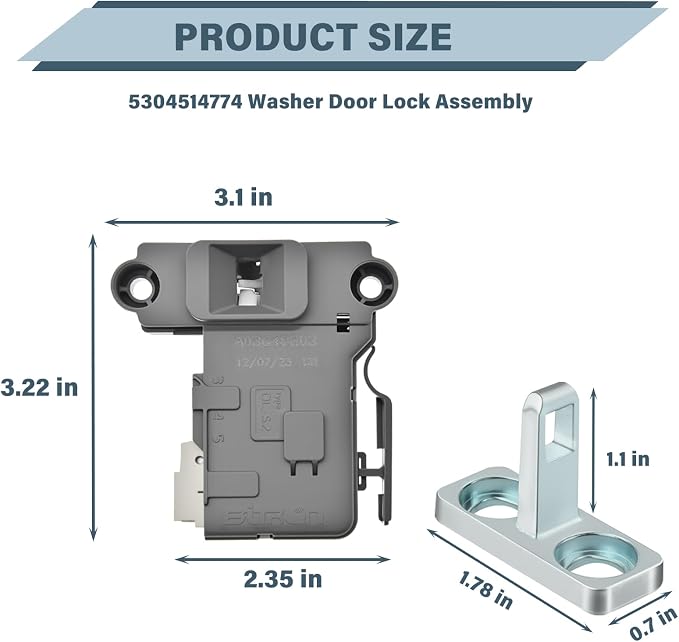 Replacement Electrolux Washer Door Latch Lock Switch Assembly | Fits 5304514774 - Image 7