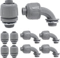10-Pack 1/2 Inch NPT Liquid Tight PVC Conduit Connector Fittings | straight and by Joyangy
