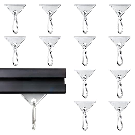 12 Pack 2020 Extrusion Sliding Hook Silver | by SeekLiny