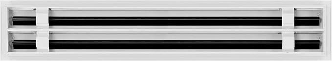 BUILDMART - 22x4 Modern AC Vent Cover - Decorative White Aluminum Air Vent - - Image 2