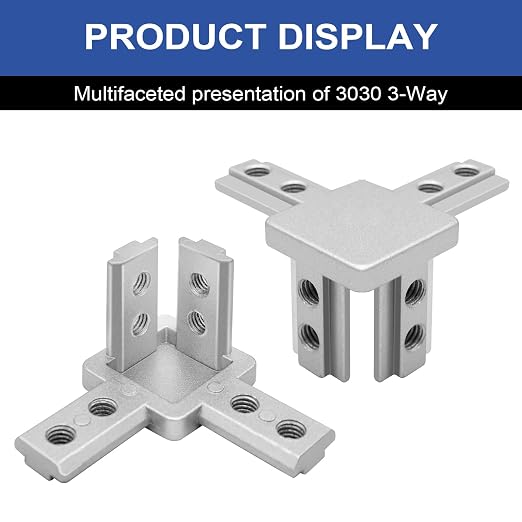 12pcs 3030 Hardware 3-Way Angel Bracket Corner Connector Silver | - Image 6
