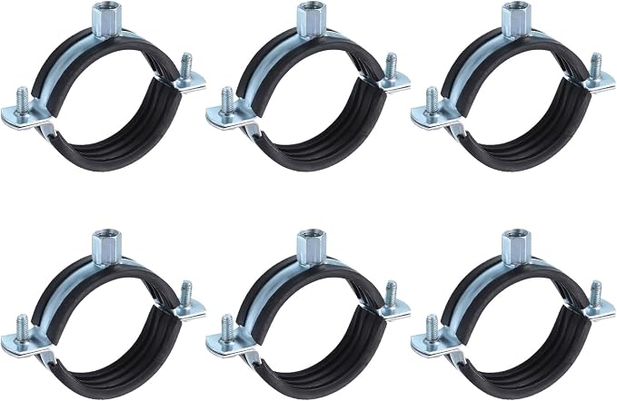 uxcell 6 Pcs Split Ring Pipe Hanger, 63mm/2.5inch Adjustable Pipe Bracket Clamp by uxcell