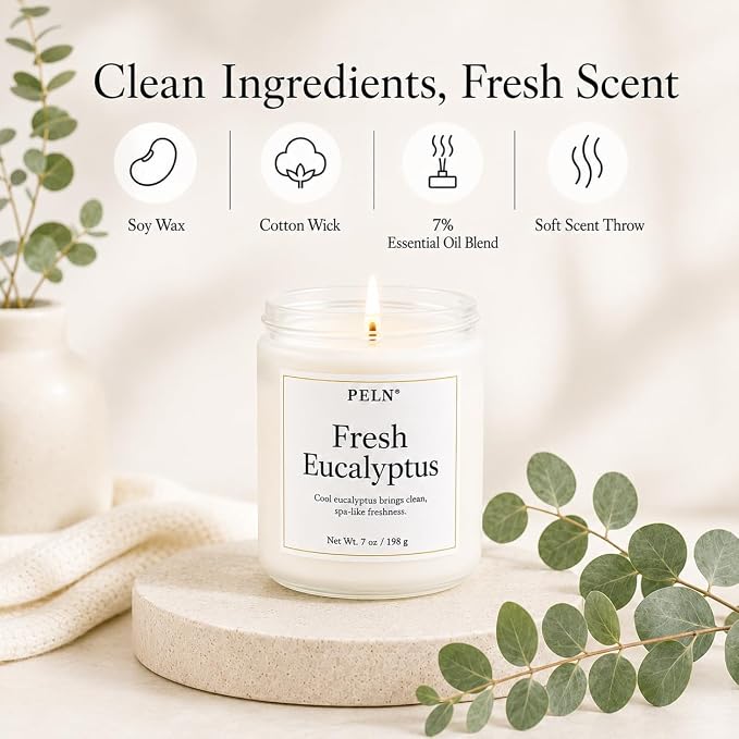Scented Candles Gift Set, 6 Pack Clean Living Scented Candles | 7 oz Soy Candles - Image 3