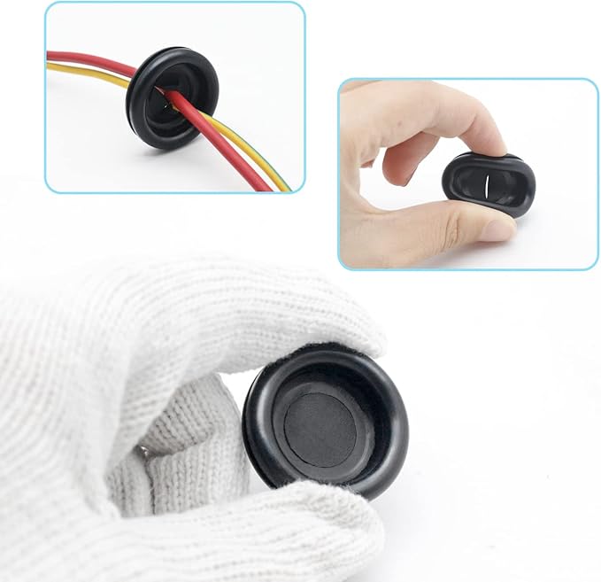 Vrupin 188 Pieces Rubber Grommet Kit – Rubber Plugs - Image 2