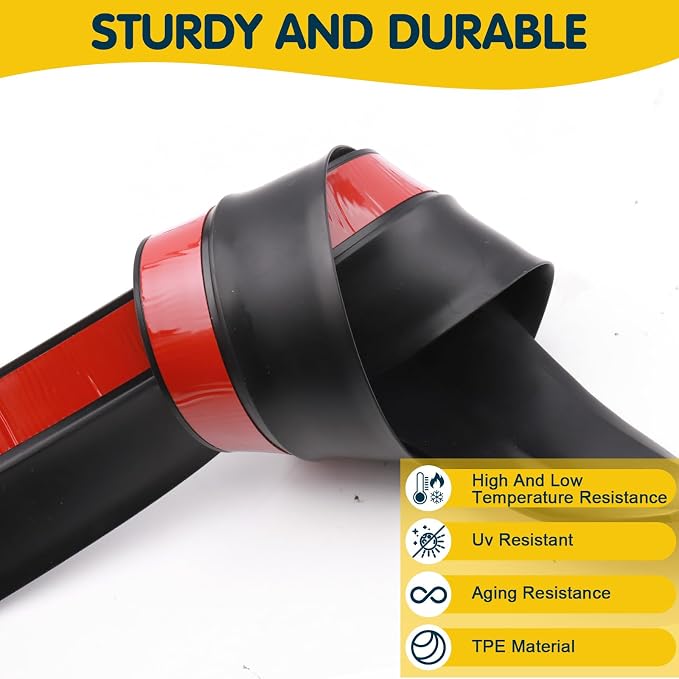 Garage Door Seal Top and Sides - 23 FT TPE Weather Stripping Garage Door Seal - Image 7