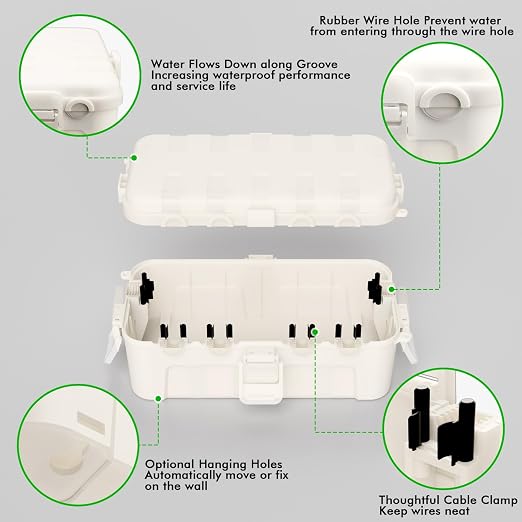 RESTMO Outdoor Electrical Box Waterproof, Extension Cord Cover | IP54 - Image 3