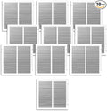 14x14 Air Return Vent Cover, Solid Steel White, 10 Pack by SierraGrates
