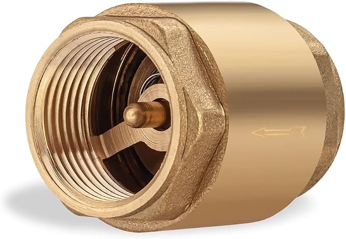 Brass One Way Check Valve 3/4" Female Backflow Preventer, Check Valve by Lakesstory