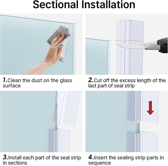 AmazerBath 5 PCS Shower Door Side Seal Strip - Image 5