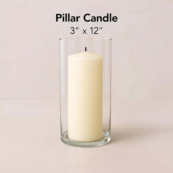 CYS Excel Tall Clear Glass Cylinder Vase | Multiple Size Choices Glass Flower - Image 5