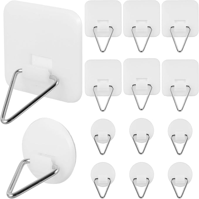 Kisangel 20pcs Adhesive Wall Plate Hangers and Picture Frame Hooks, by Kisangel