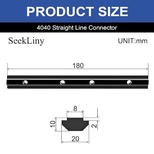 24pcs 4040 Straight Connector Corner Bracket Joint Plate Black | 4040 Hardware - Image 2