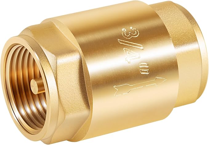 Brass In-Line Check Valve 3/4 Inch FNTP, One Way Water Hose Check Valve | - Image 7