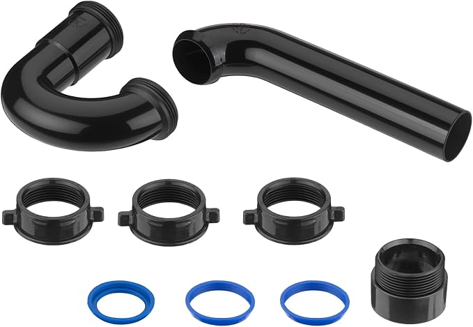 eflyefly 1-1/2 inch P Trap Kitchen Bathroom Sink Drain Kit - Image 8