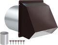 6 Inch Hooded Wall Vent with Screen and Damper, Dryer Vent Cover Outside by JYINCPED