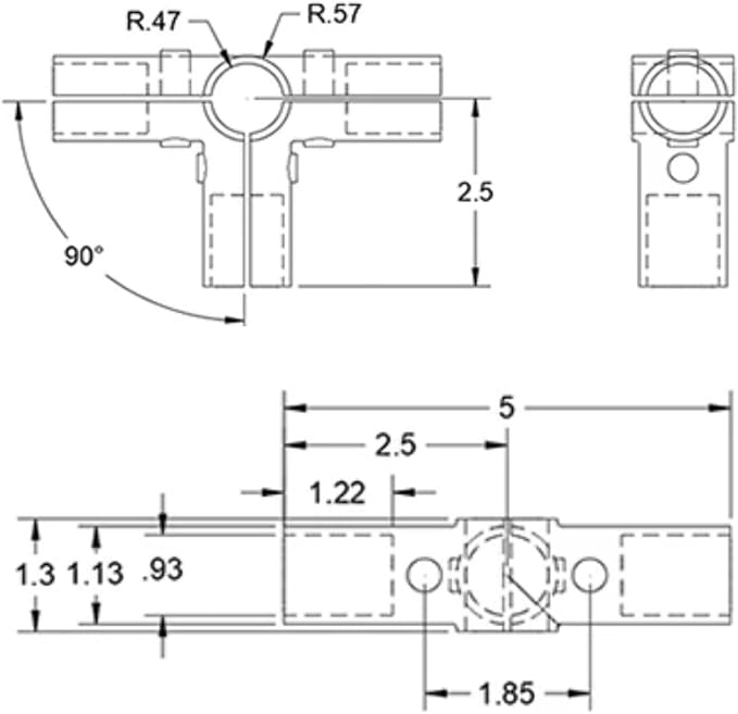 2 PCS 4-Way Structural Pipe Connector Fit - Image 6