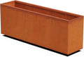 Large Rectangular Planters for Outdoor Plants | 48x12x18 Corten Steel Planter by Plantercraft