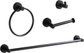 BGL Bathroom Hardware Set Matte Black 4-Pieces Bathroom Towel Rack 24 Inches by BGL