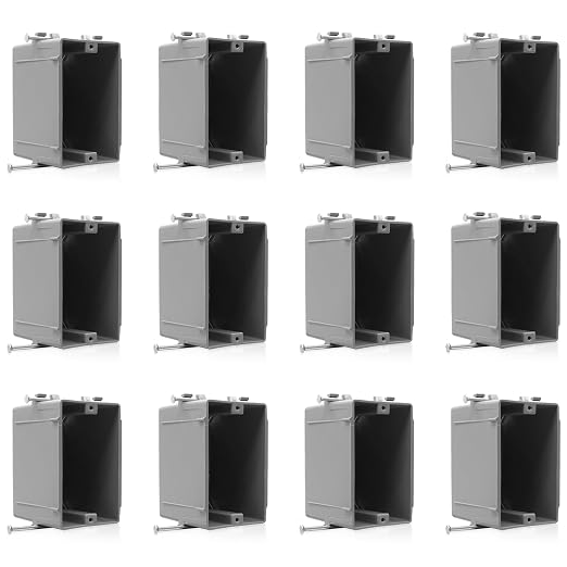1-Gang New Work Outlet Box, PVC Nail-On Electrical & Junction Box, 18 cu. in. by Wocloer