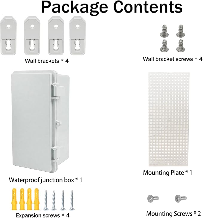 Junction Box, Hinged Grey Cover IP67 Waterproof ABS Project Box - Image 6