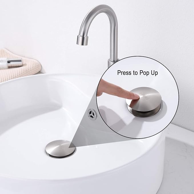Bathroom Sink Stopper P-Trap Complete Set Adjustable Bottle Trap Solid Brass - Image 2